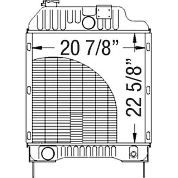 Aftermarket Radiator Fits Massey Ferguson 3645 3655 3600 6190 8120 Tractors 3619008M92 - main